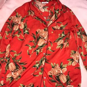 Forever 21 floral pijama style top